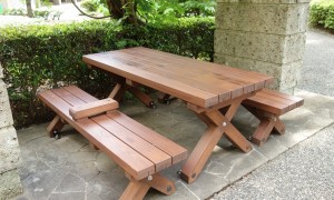 木製野外卓
