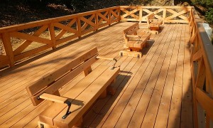 木製展望デッキ