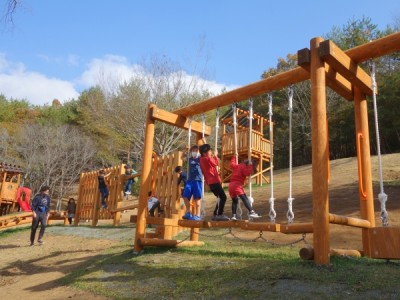丹波自然運動公園、木製遊具