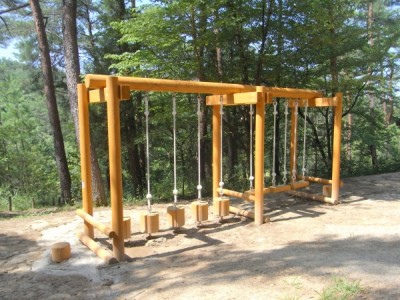 木製遊具、アスレチック