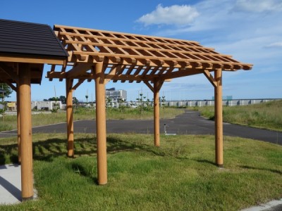 木製東屋、木製パーゴラ