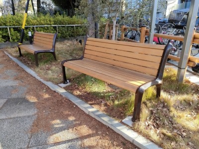 多摩産材、木製ベンチ
