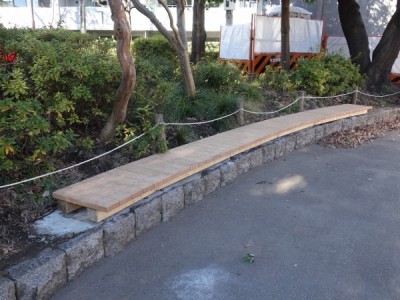 木製サークルベンチ、ロングベンチ