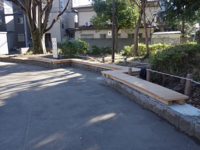 木製サークルベンチ、ロングベンチ