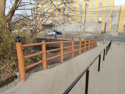 和風、木柵、サイン