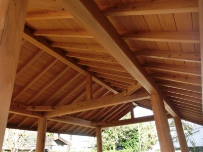 森林環境譲与税、木製東屋