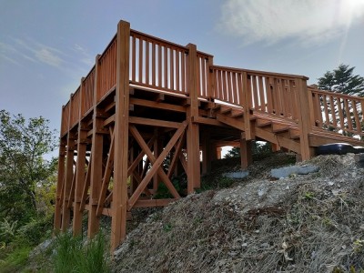木製展望デッキ