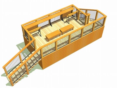 木製展望デッキ