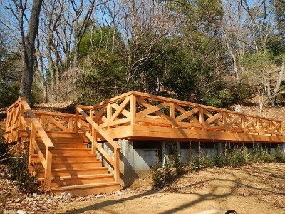 木製展望デッキ