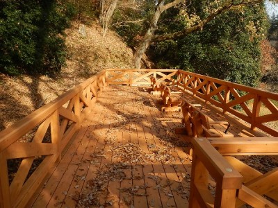 木製展望デッキ